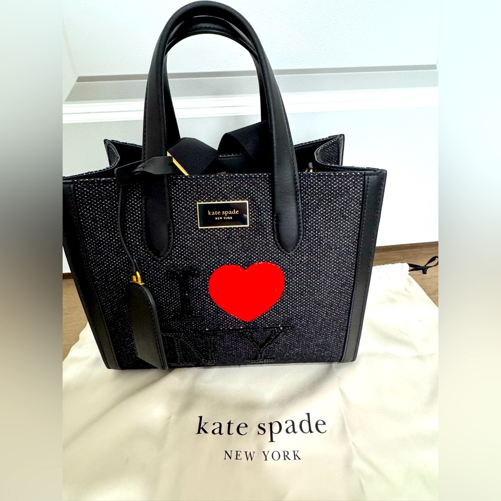 I Love NY Kate Spade New York Embellished Manhattan Small Tote, Great Condition